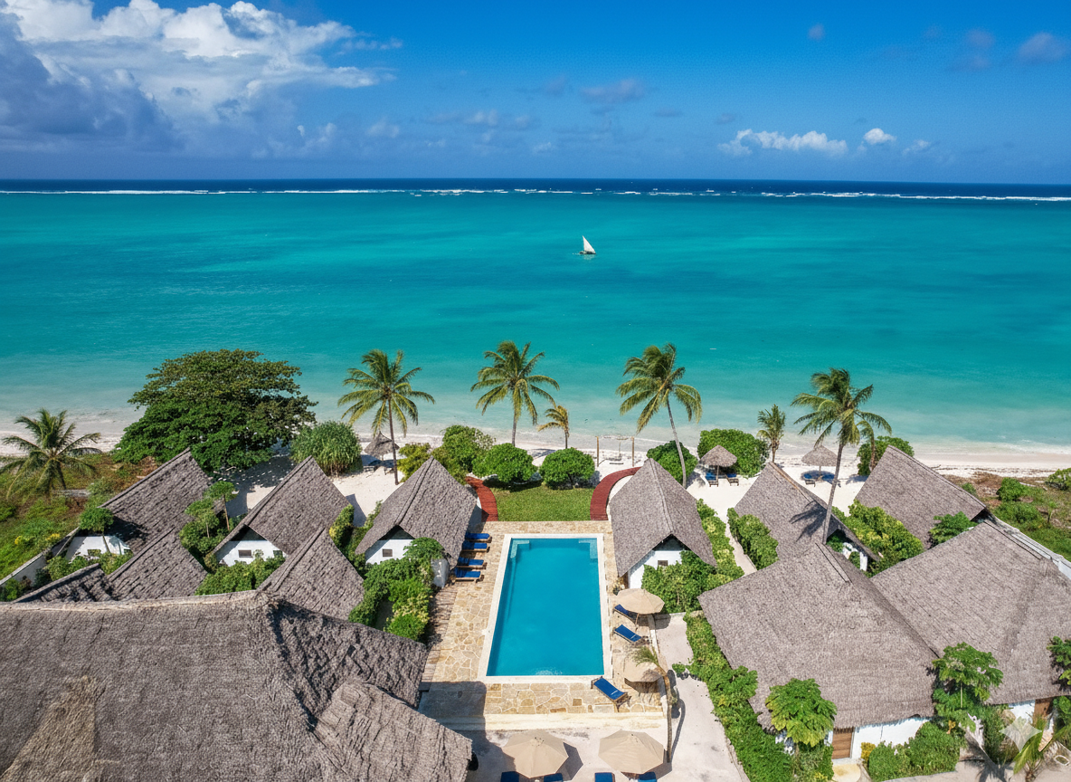 Zanzibar inaczej, spokojny poranek nad oceanem w Makunduchi