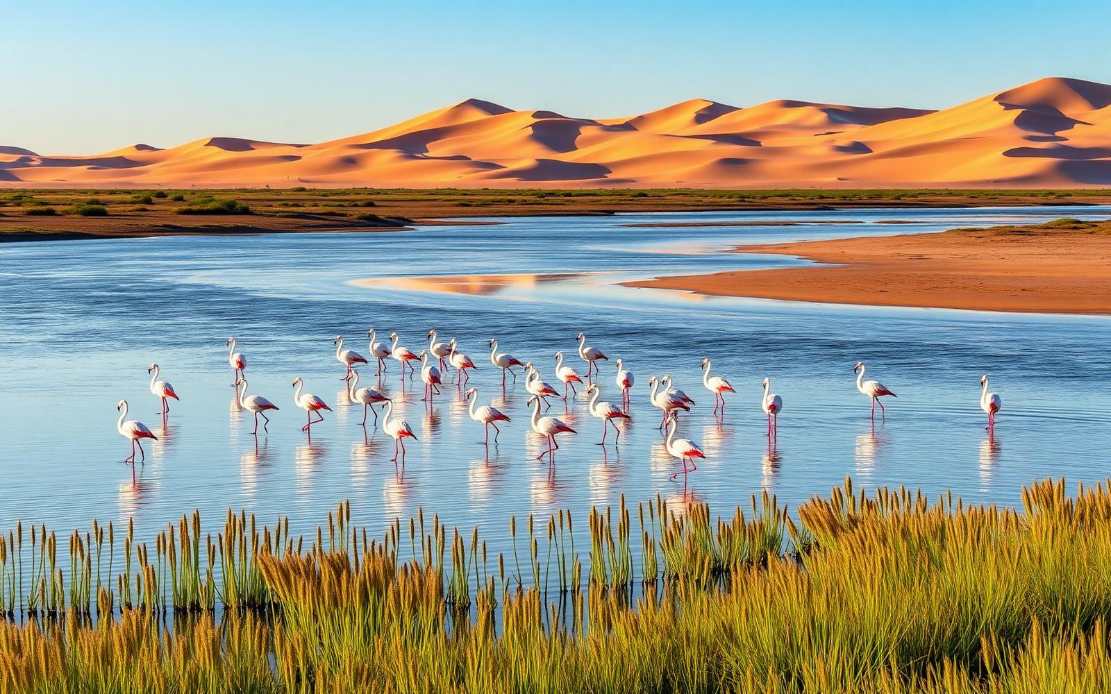 Park Narodowy Souss-Massa i flamingi